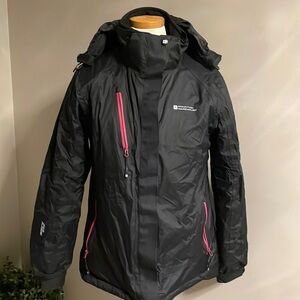 Mountain Warehouse women’s EXTREME ISOORY 10000 hooded ski jacket 2 in 1 black 8